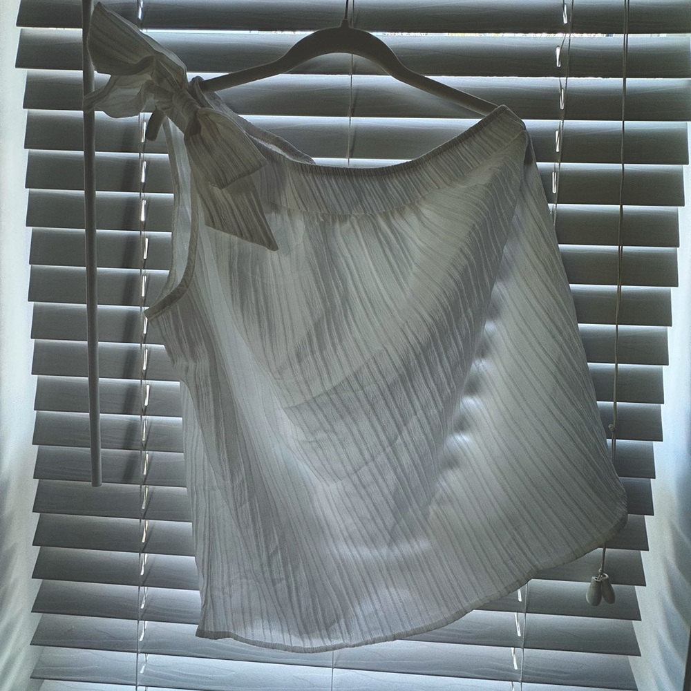 One shoulder white shirt - NEVER WORN